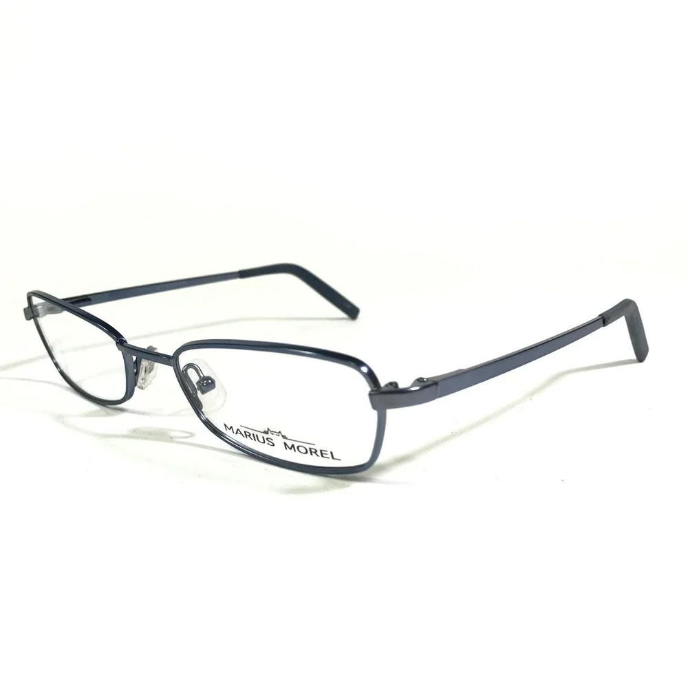 Morel T0B 5917 Eyeglasses Frames Blue Rectangular Cat Eye Full Rim 50-18-135